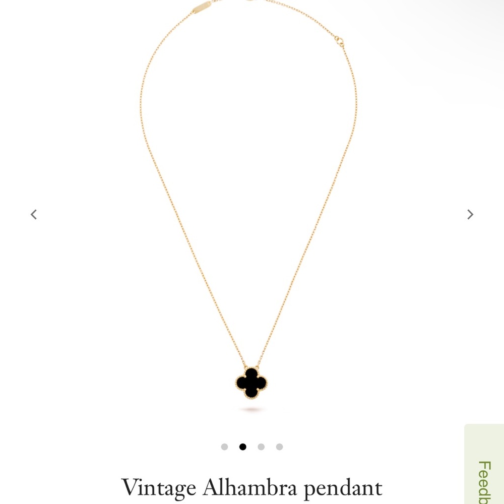 Onyx Vintage Alhambra 18K yellow gold necklace